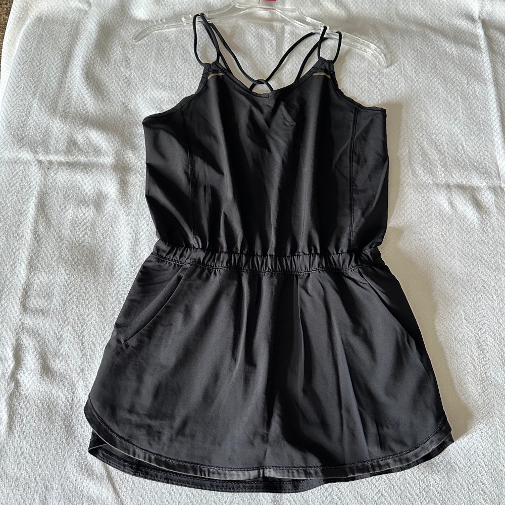 Lululemon Running Onesie, Romper, Tennis Dress, Coverup, Size 4, Black